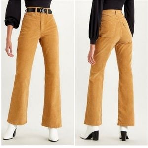 Levi's Ribcage Bootcut Boot Cut Corduroy Pants Iced Coffee Cords Brown